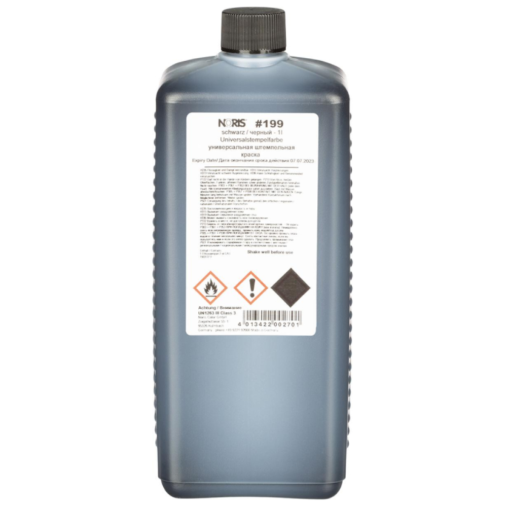 Краска штемпельная универсальная "Noris 199", 1 л, черный