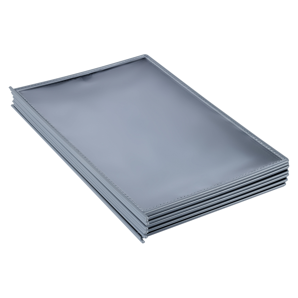 Стойка информационная настольная "OfficeSpace", A4, 10 демопанелей, серый - 4