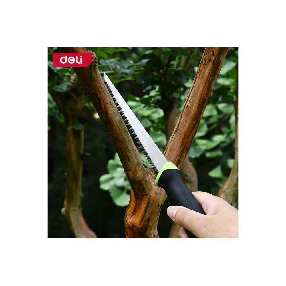 Пила-нож садовая Deli GS EDL580651, 170 мм, 8TPI, черный, зеленый - 9