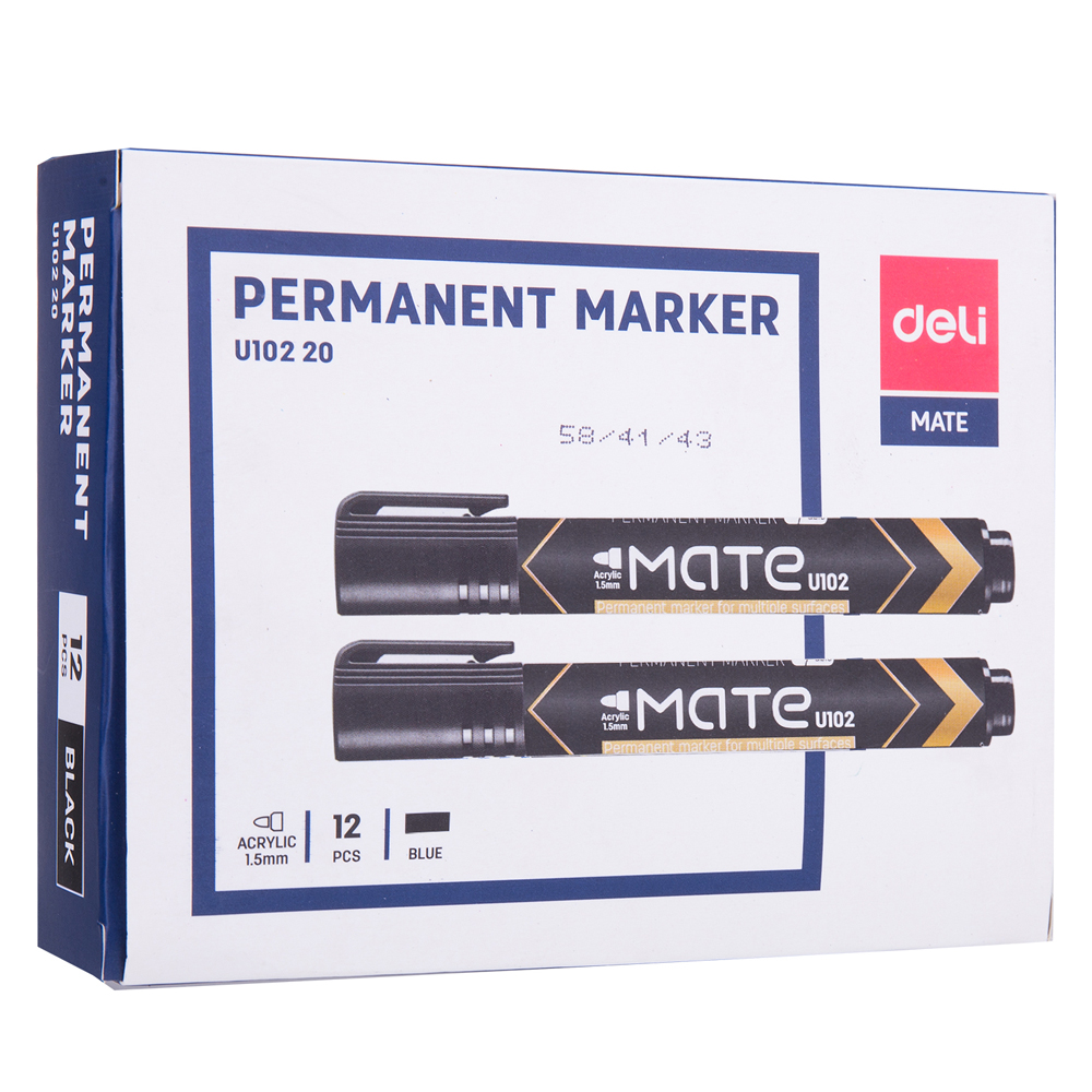 Маркер перманентный "MATE U102", черный - 4
