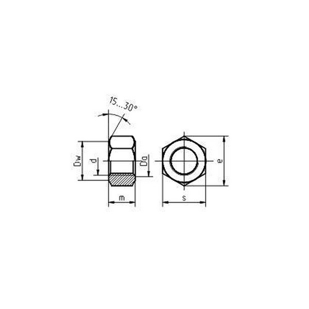 Гайка шестигранная М10, DIN 934/ГОСТ 5927-70, цинк, 5 кг