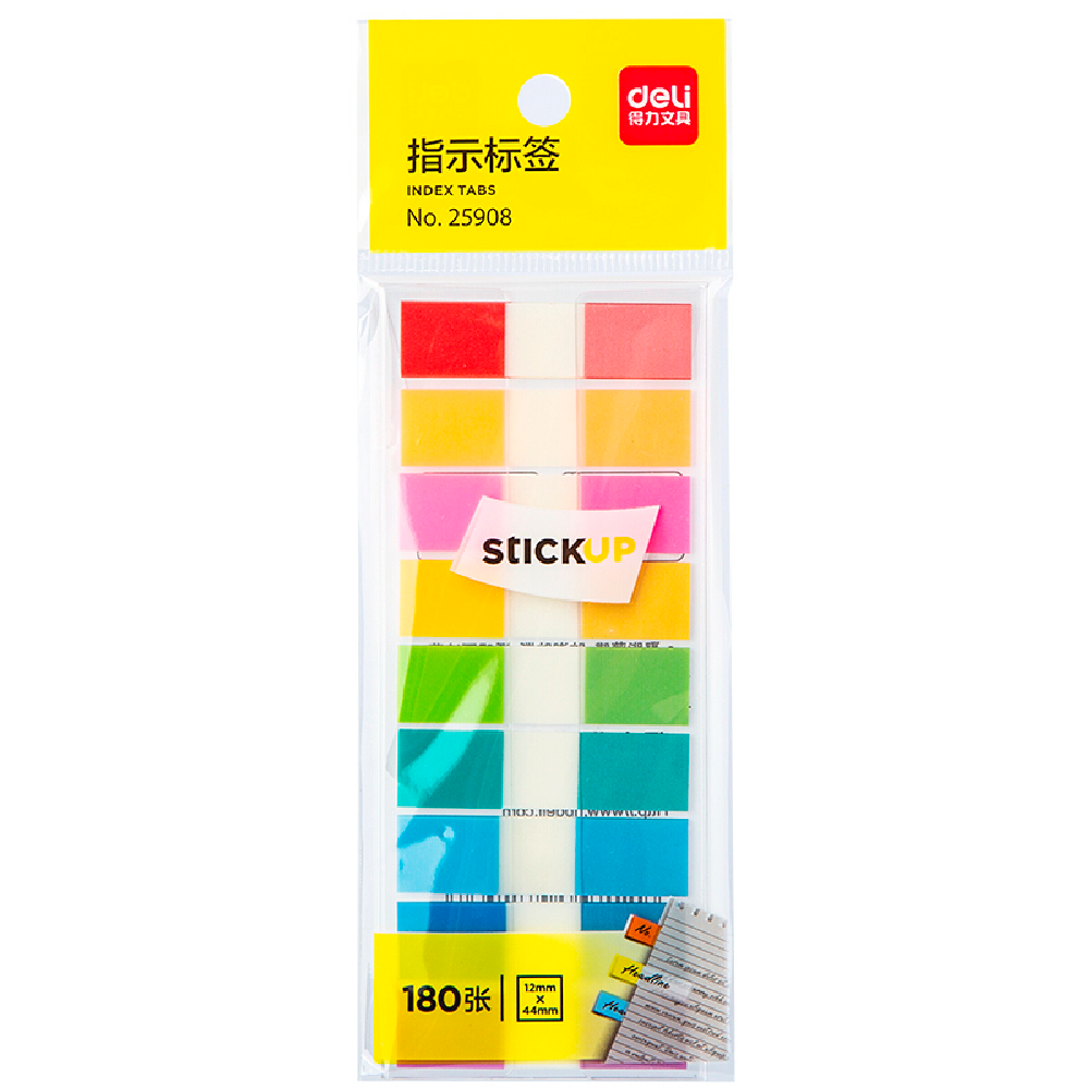 Закладки пластиковые клейкие Deli "Stick up"