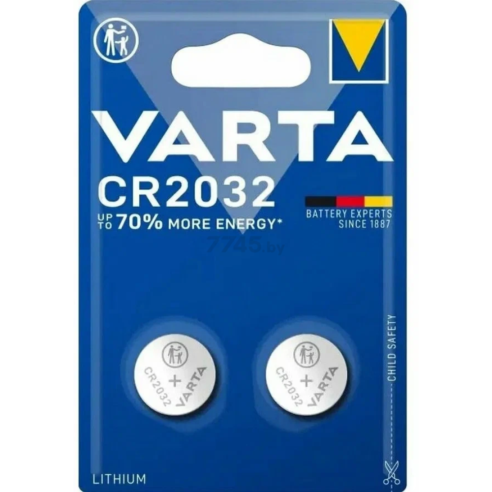 Батарейка литиевая дисковая Varta "Lithium CR2032"