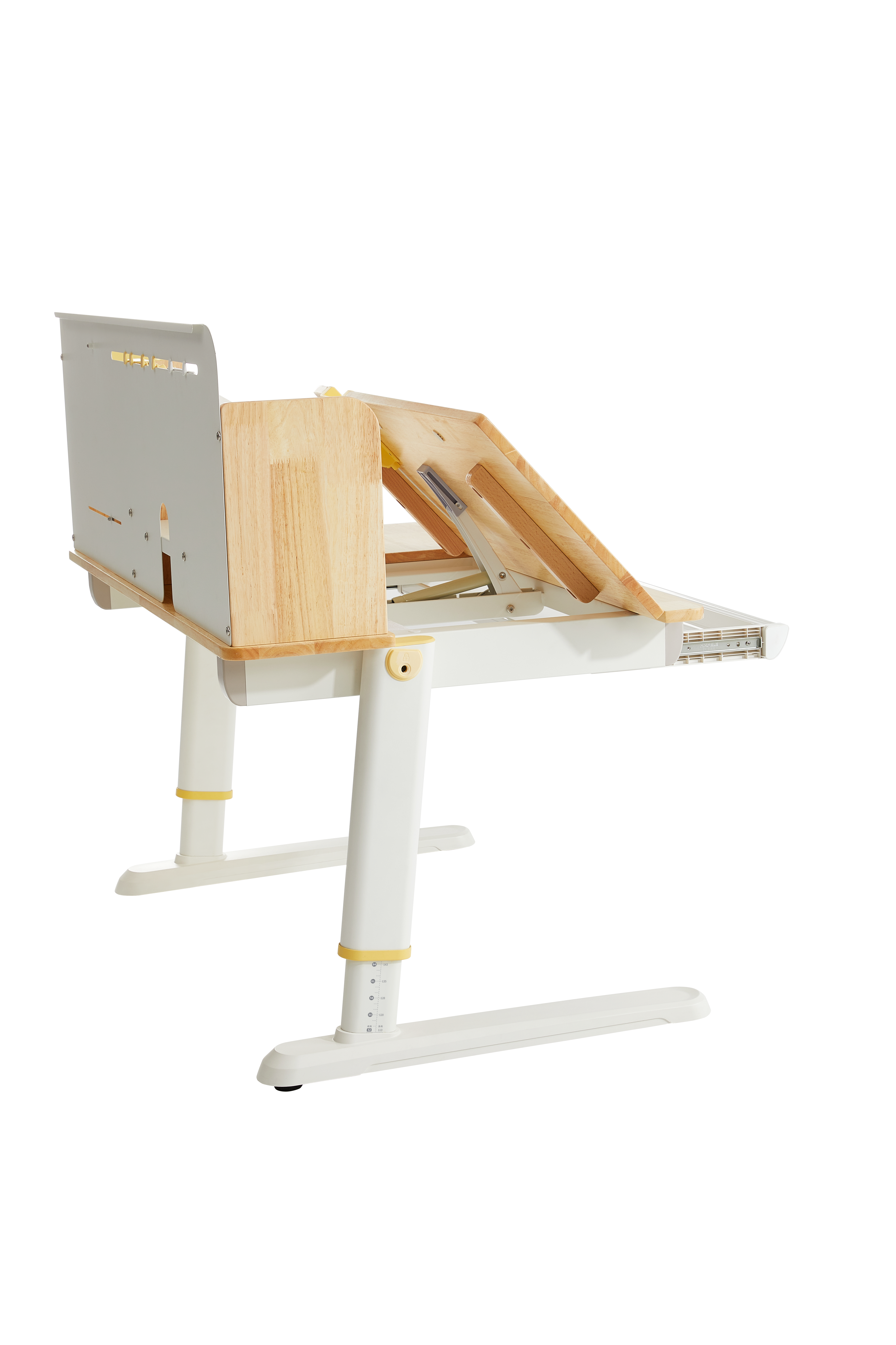 Стол Ergosmart регулируемый Galleon, 1200х700х(520-760) мм, гевея, с книжной полкой - 14