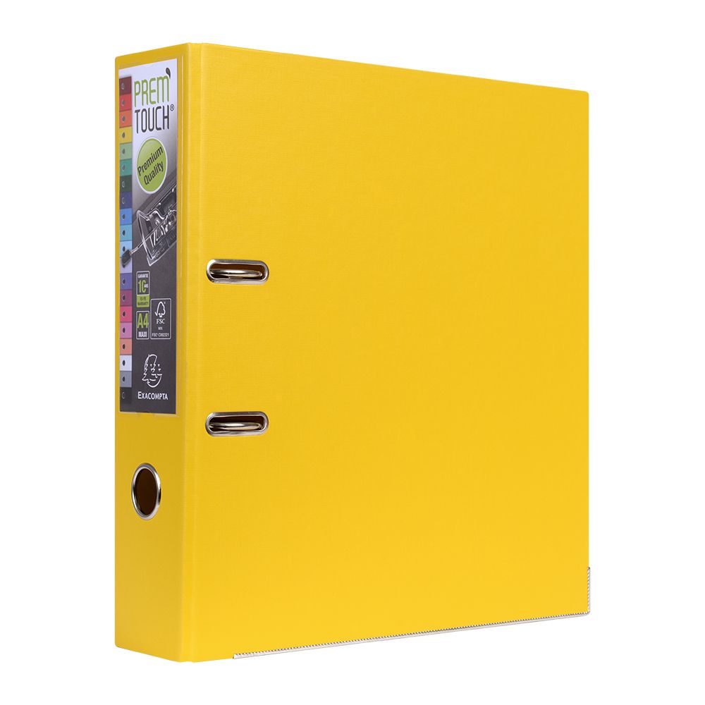 Папка-регистратор "Exacompta", A4, 80 мм, ПВХ, желтый