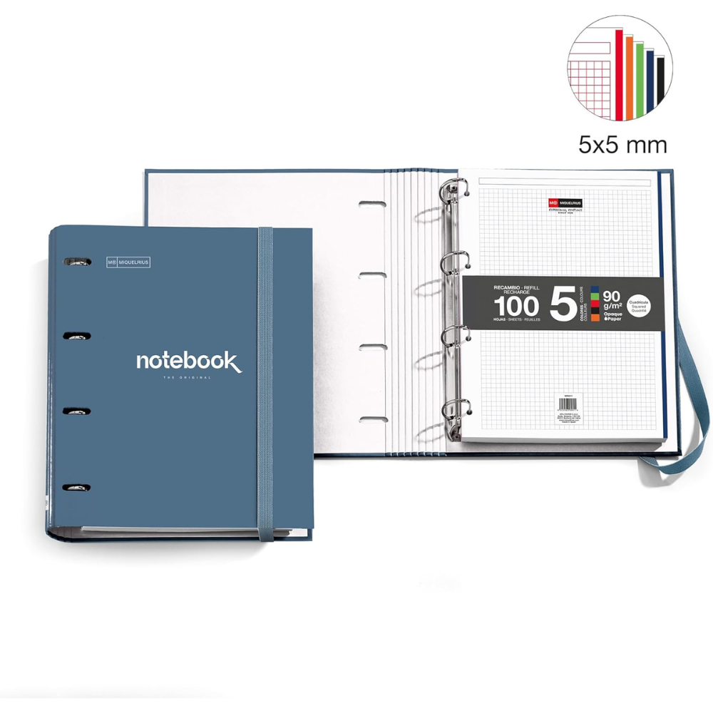 Тетрадь Miquelrius "Emotions", А4, 100 листов, клетка, темно-синий