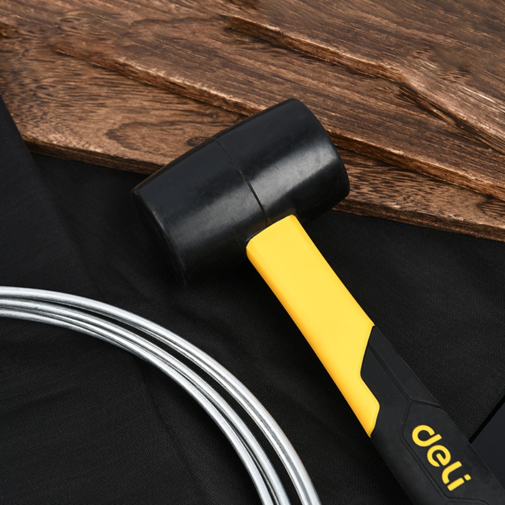 Киянка резиновая черная Deli YS EDL5908, 0,225 кг, фибергласовая рукоятка