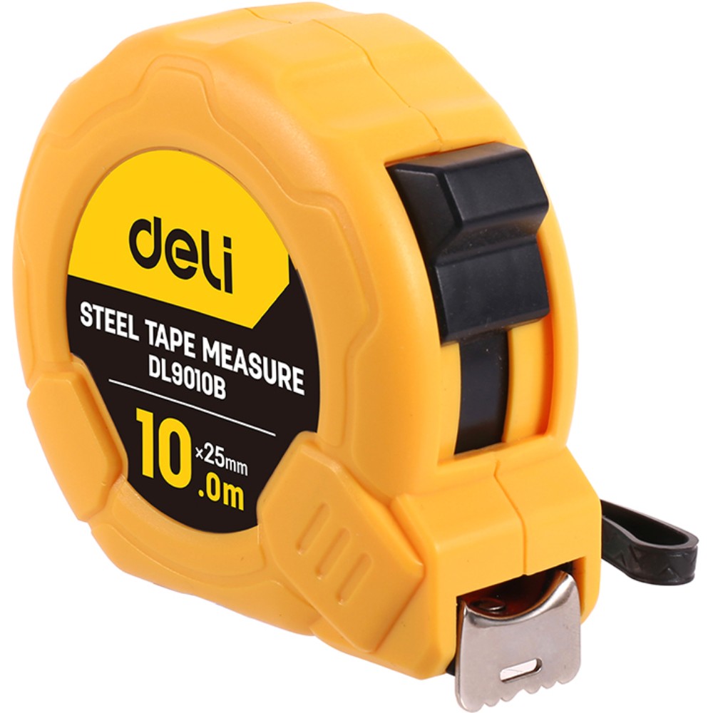 Рулетка Deli YS EDL9010B, 10 м х 25 мм, желтый