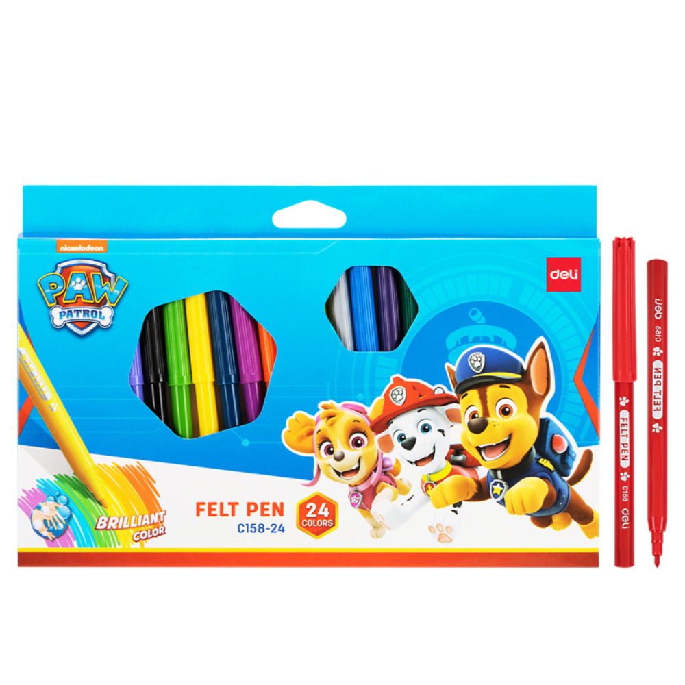 Фломастеры Deli "Paw Patrol", 24 штуки