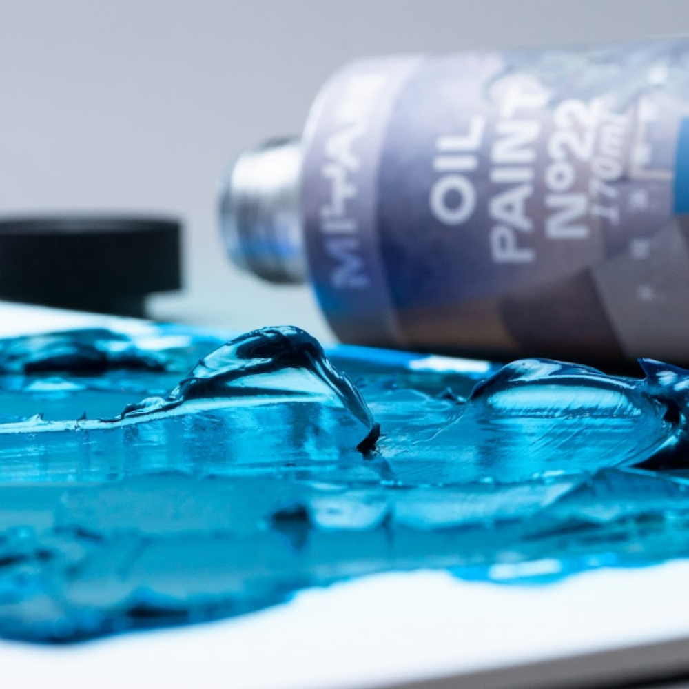 Краски масляные "HIMI.MIYA", жёлтый бледный, 170 мл., туба - 7