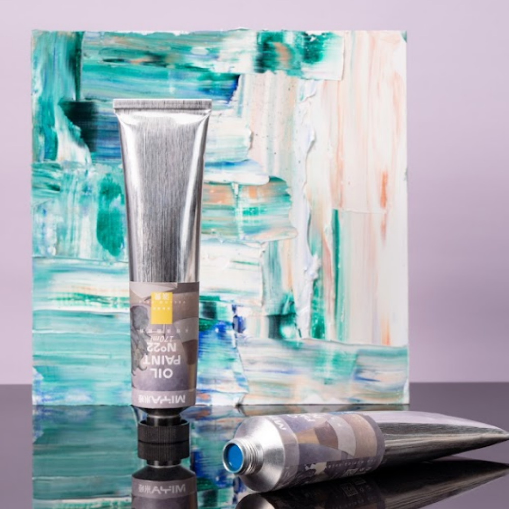 Краски масляные "HIMI.MIYA", жёлтый бледный, 170 мл., туба - 10