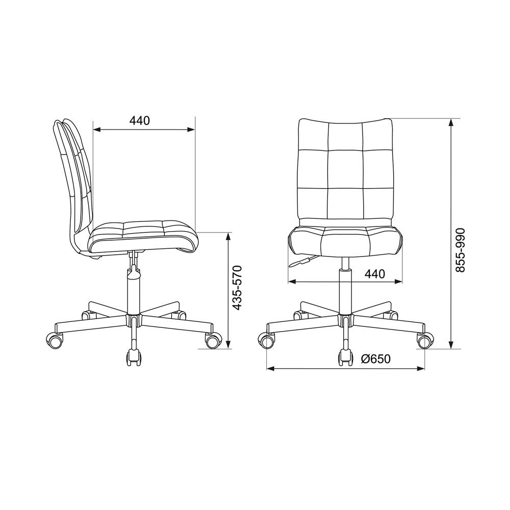 Кресло для персонала "Бюрократ СH-330M/LT-20", ткань, металл, черный - 5