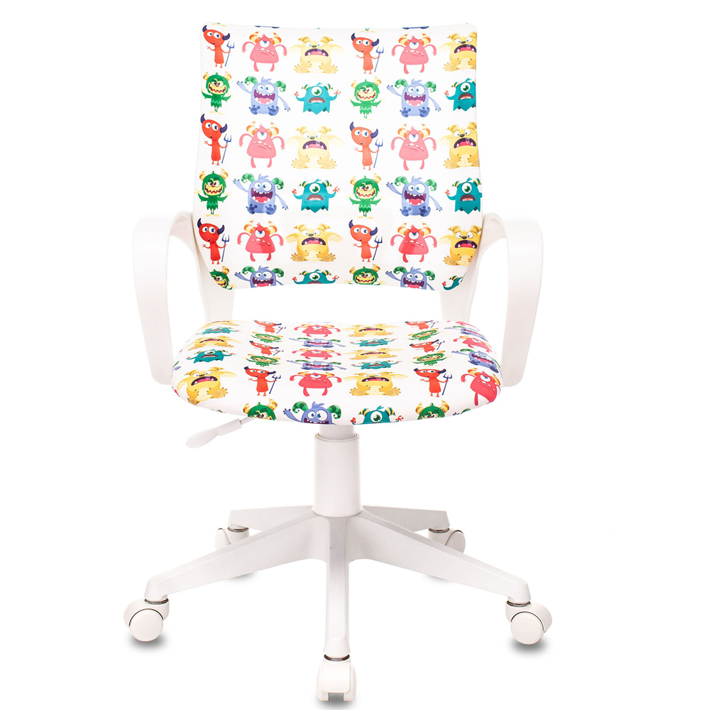 Кресло детское Бюрократ BUROKIDS 1W, ткань, пластик, монстры - 3