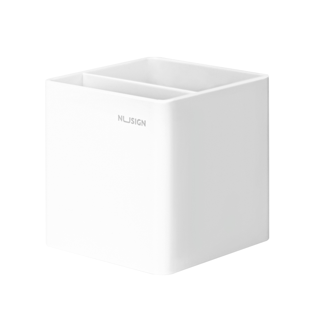 Подставка для ручек "Nusign", пластик, 2 деления, белый