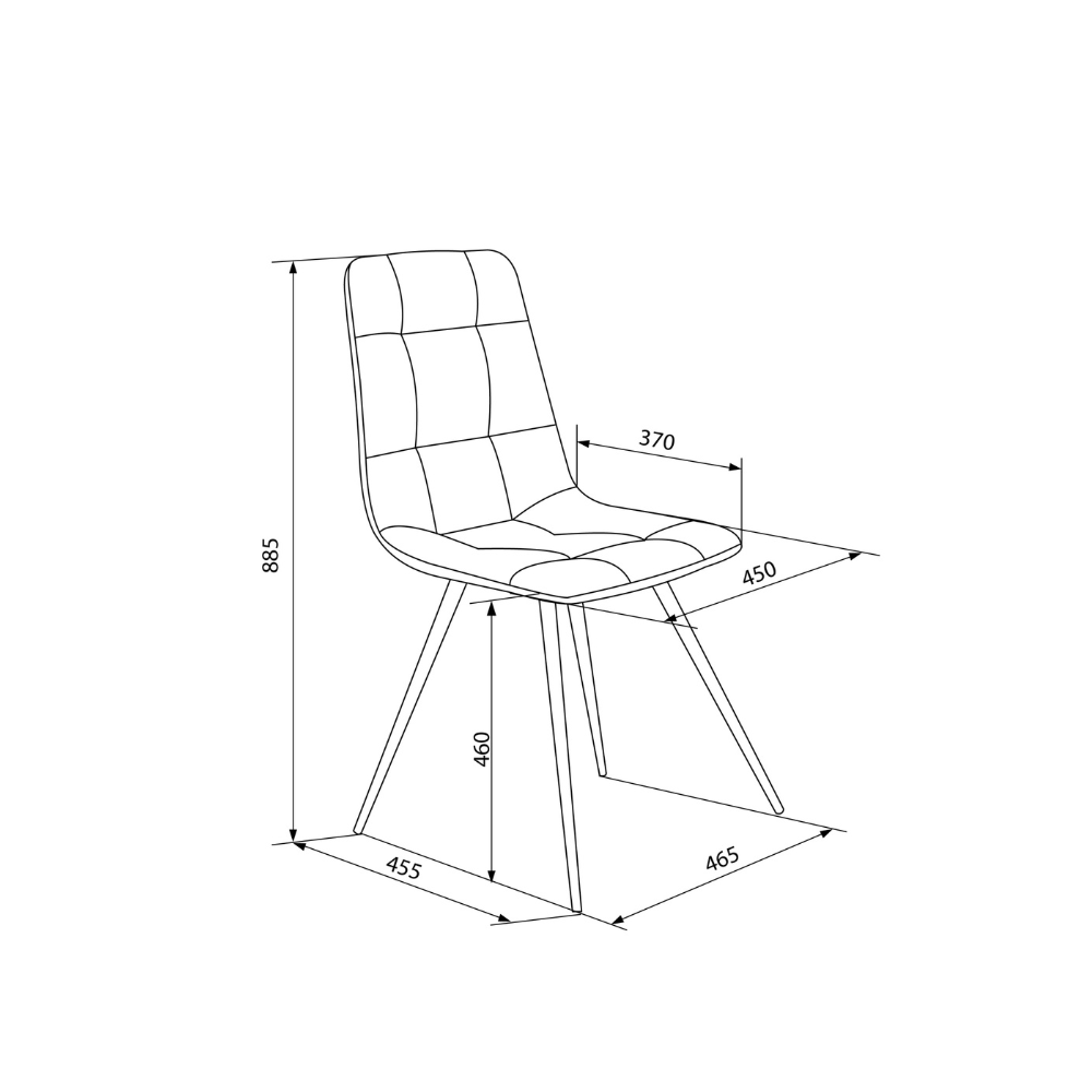 Стул Бюрократ "CH-K1_4", ткань, бежевый, металл, комплект 4 штуки - 11