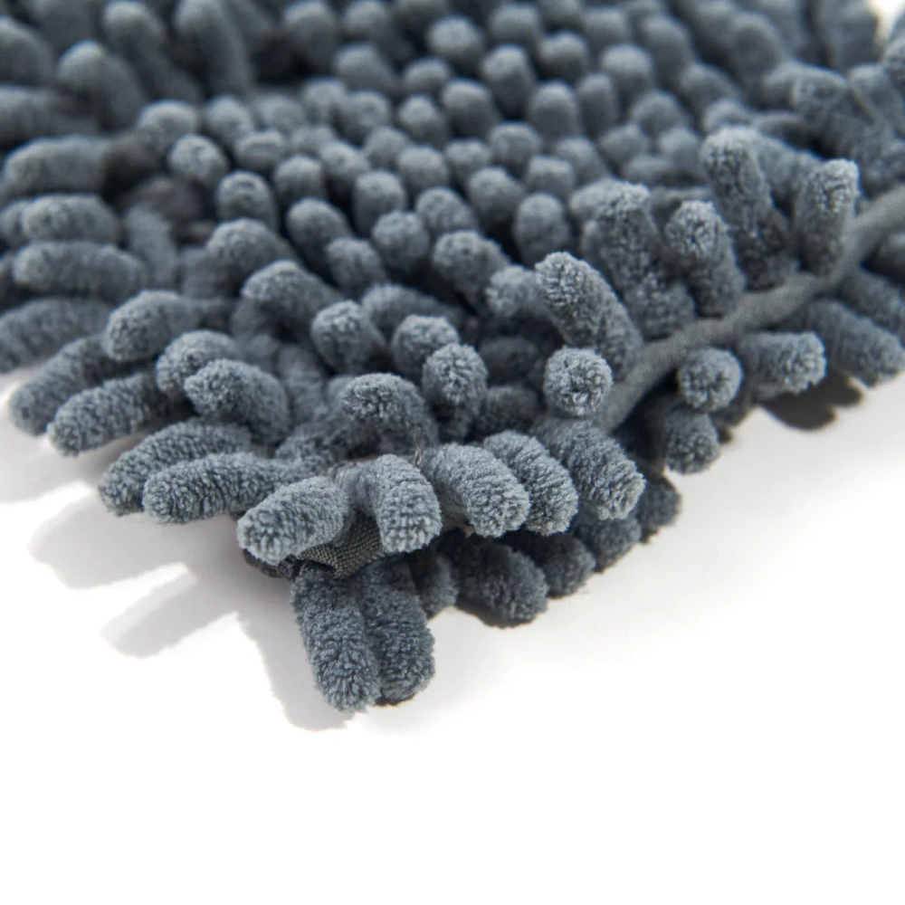 Насадка для плоской швабры 42х14 см, шенилл, на резинке, серый - 5