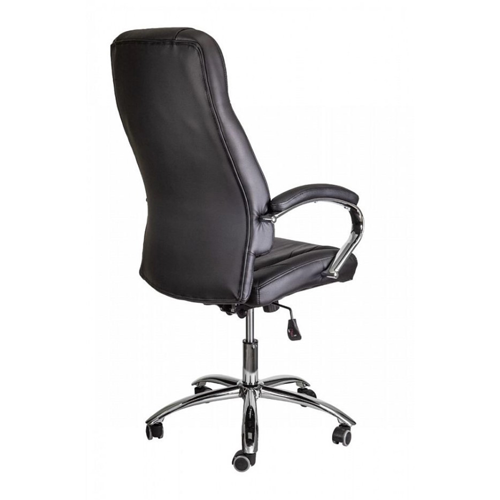Кресло для руководителя "KING A" поворотное, хром, натуральная кожа, черный - 4