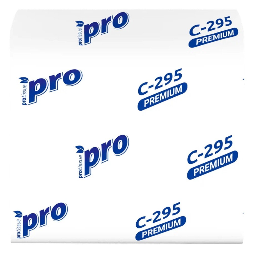 Салфетки бумажные PROtissue 10,5х21 см, 2 слоя, V - сложение, белый, 200 листов