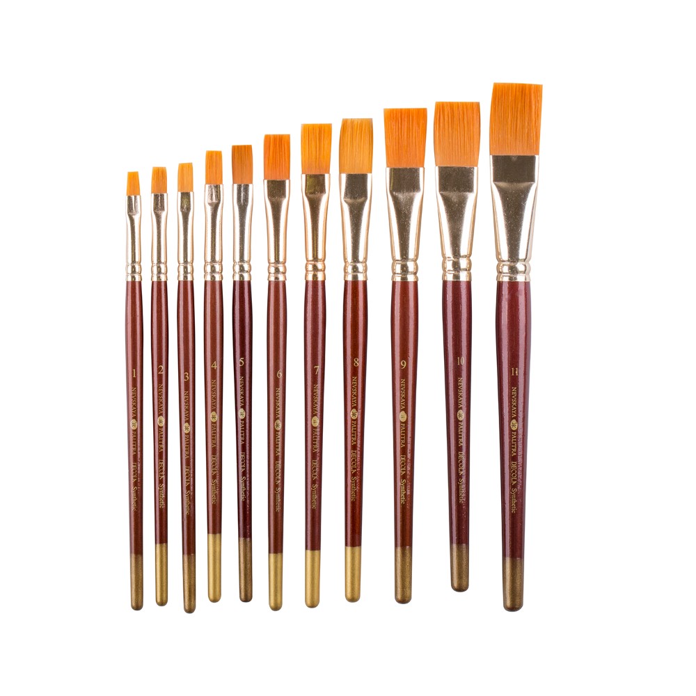 Кисть "Decola", синтетика, плоская, №9 - 3