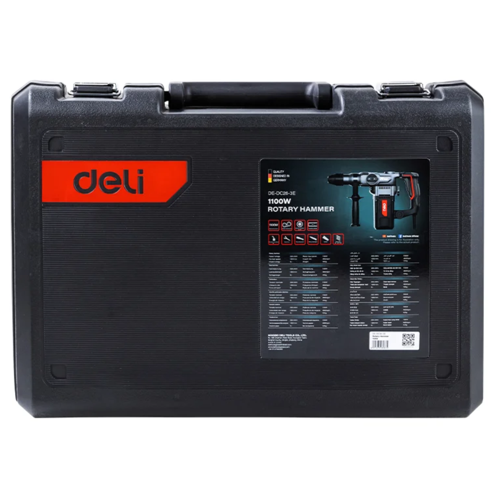 Перфоратор Deli RS EDE-DC26-3E 1100 Вт, 5 Дж, 3 режима, кейс