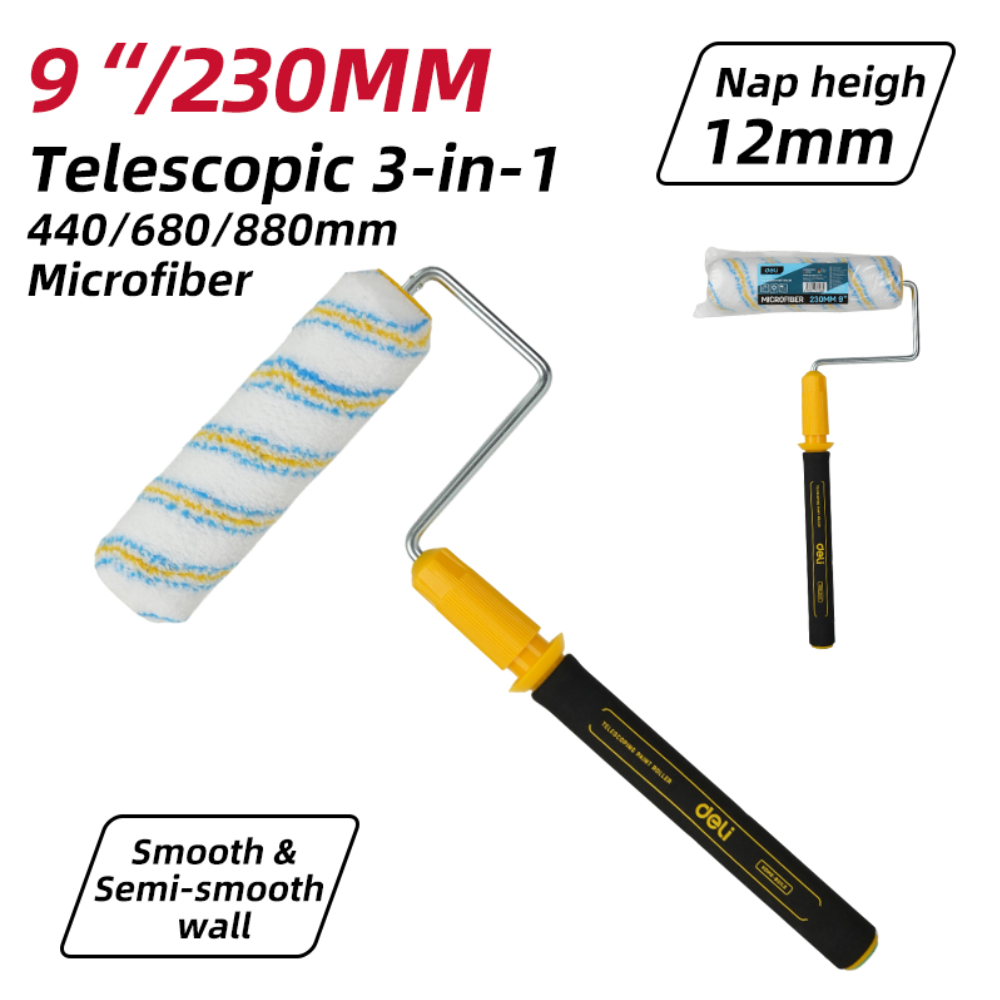 Валик малярный Deli YS EDL509812C, микрофибра, ширина 230 мм, ворс 12 мм