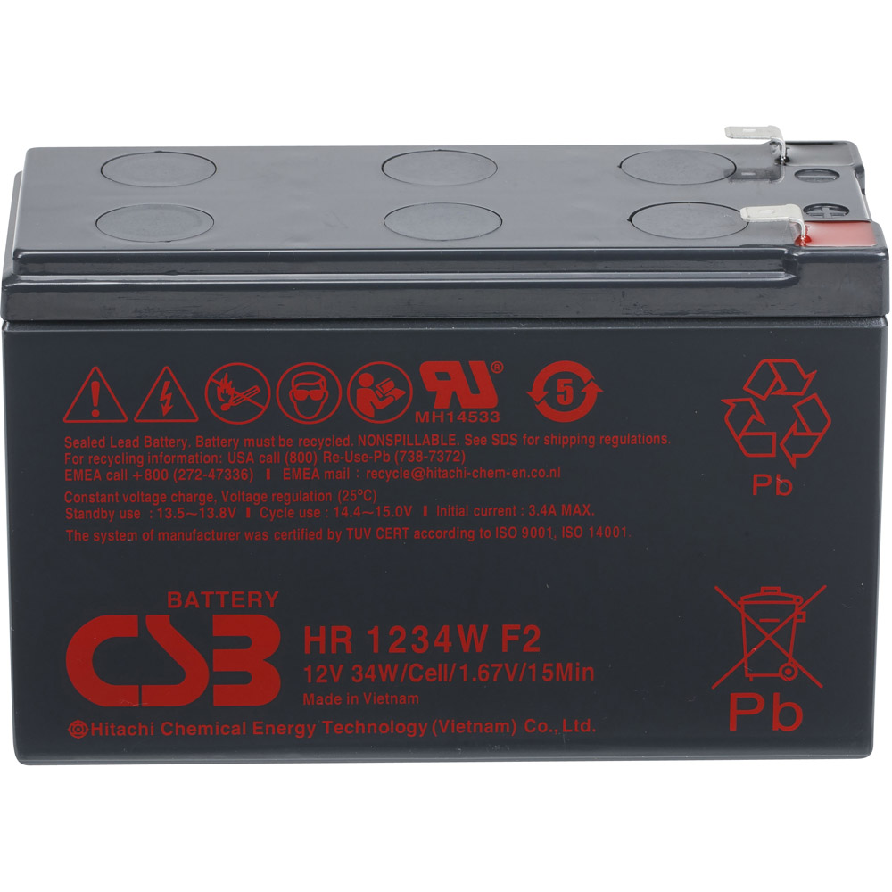 Аккумуляторная батарея CSB HR 1234W F2, 12 В, 9 Ач