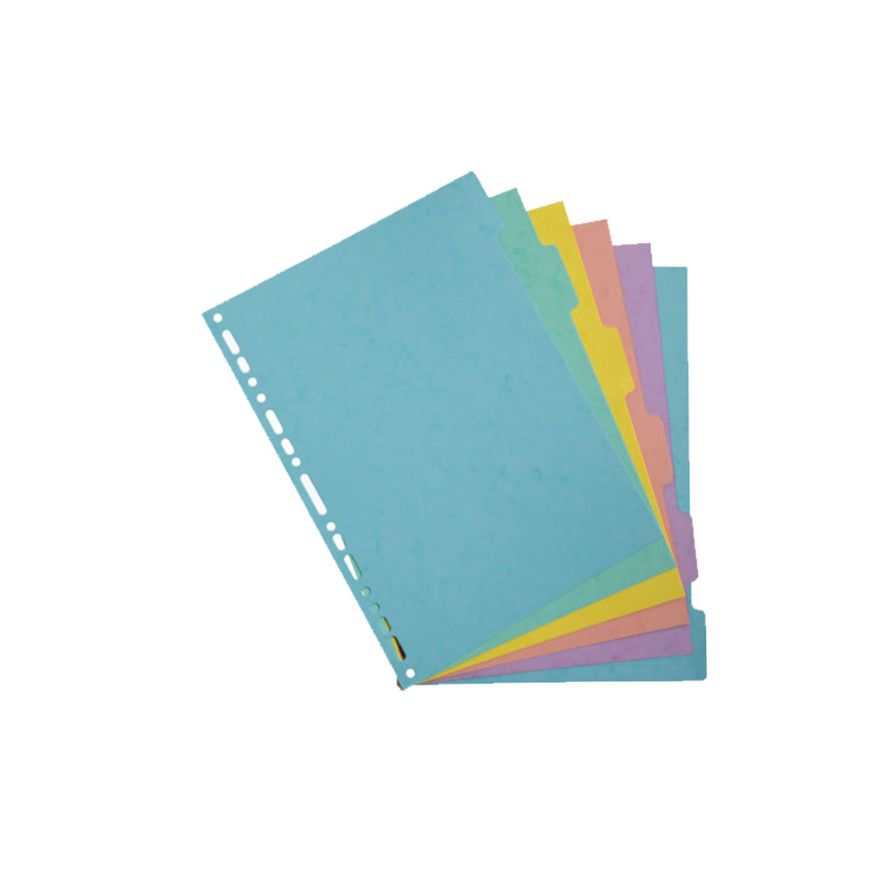 Разделитель "Aquarel", A4, 6 делений, ассорти - 2