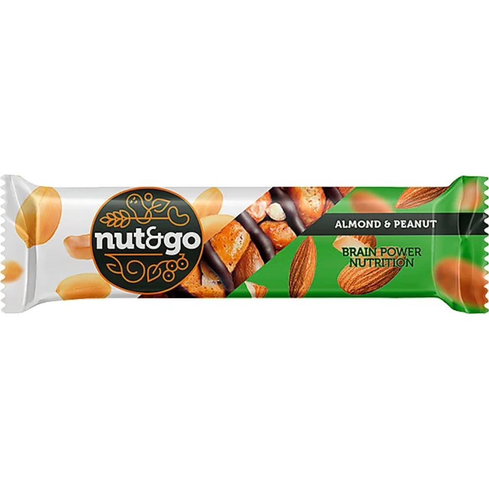 Батончик "Nut & Go" миндальный с арахисом, 36 г