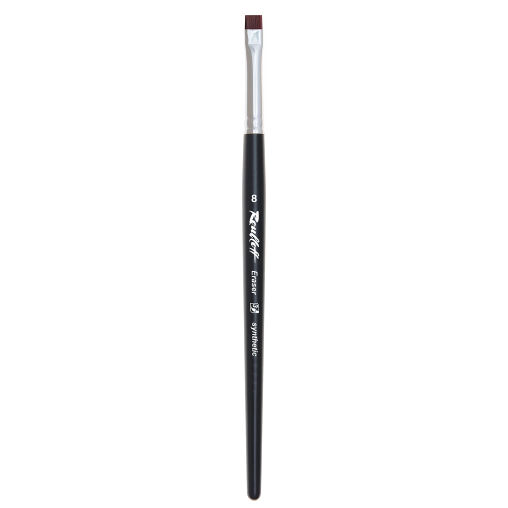 Кисть "Roubloff Eraser", синтетика, плоская, на короткой ручке №8