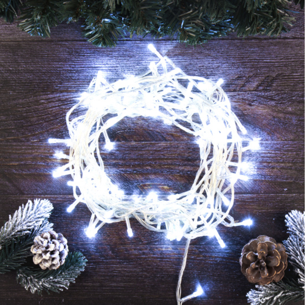 Гирлянда электрическая LED "Нить", 9 м, белый - 5