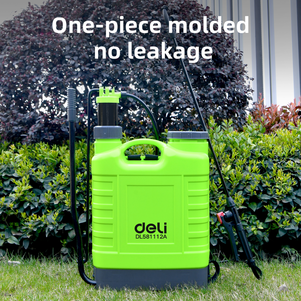 Опрыскиватель садовый помповый Deli GS EDL581112A, 12 л, ранцевый, зеленый, черный - 2