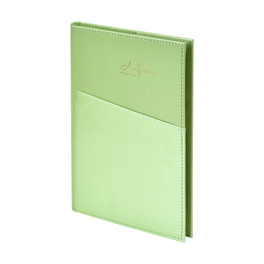 Блокнот "3223-10", А5, 80 листов, линейка, зеленый