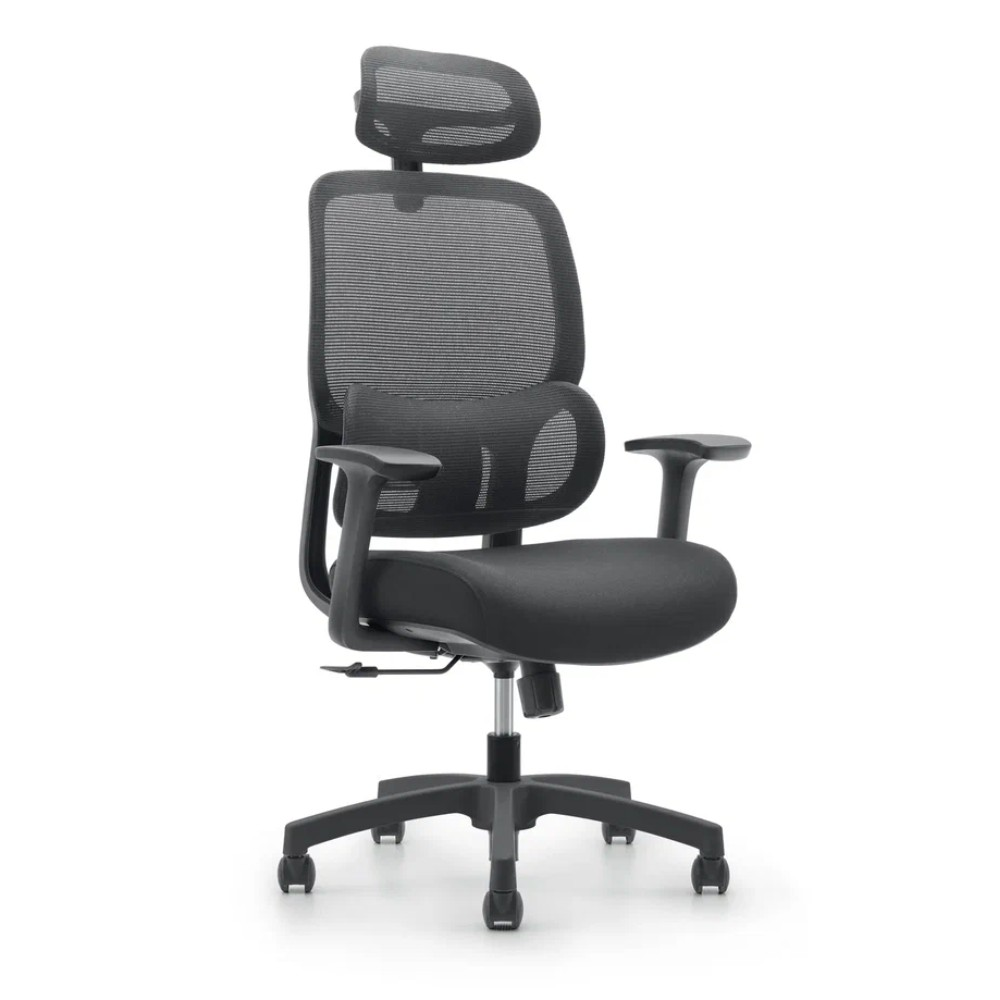 Кресло для руководителя SitZone U-073A сетка, ткань, пластик, черный, -30%