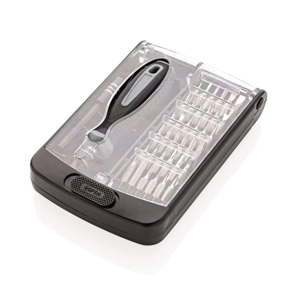 Набор инструментов "P221.521", 38 предметов, черный, серебристый