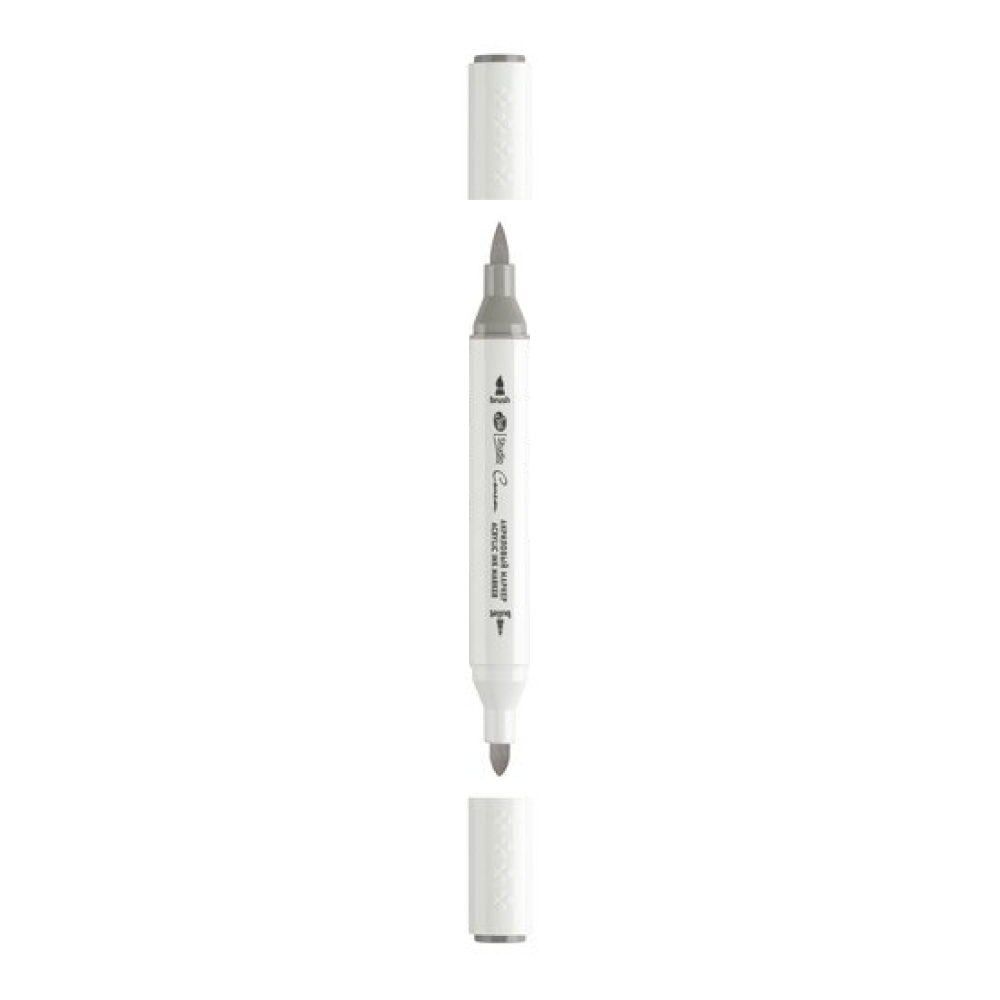 Маркер акриловый "Сонет", двусторонний, серый