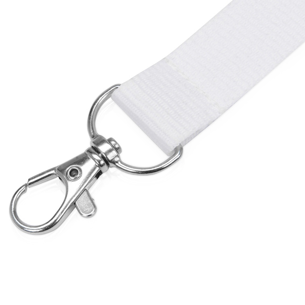 Тесьма с карабином для бейджа "8391", 900x20 мм, белый
