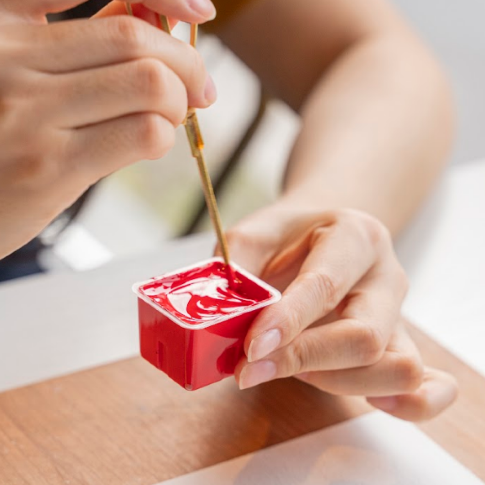 Краски гуашевые "Himi Jelly Cup", лимонный жёлтый, набор  рефилов 4 шт., 30 мл. - 8