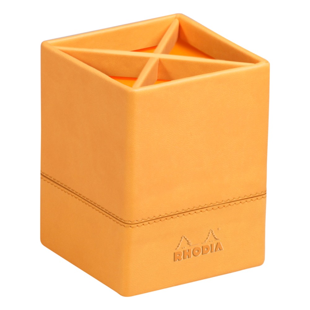 Карандашница "Rhodiarama", 80x80x110 мм, оранжевый