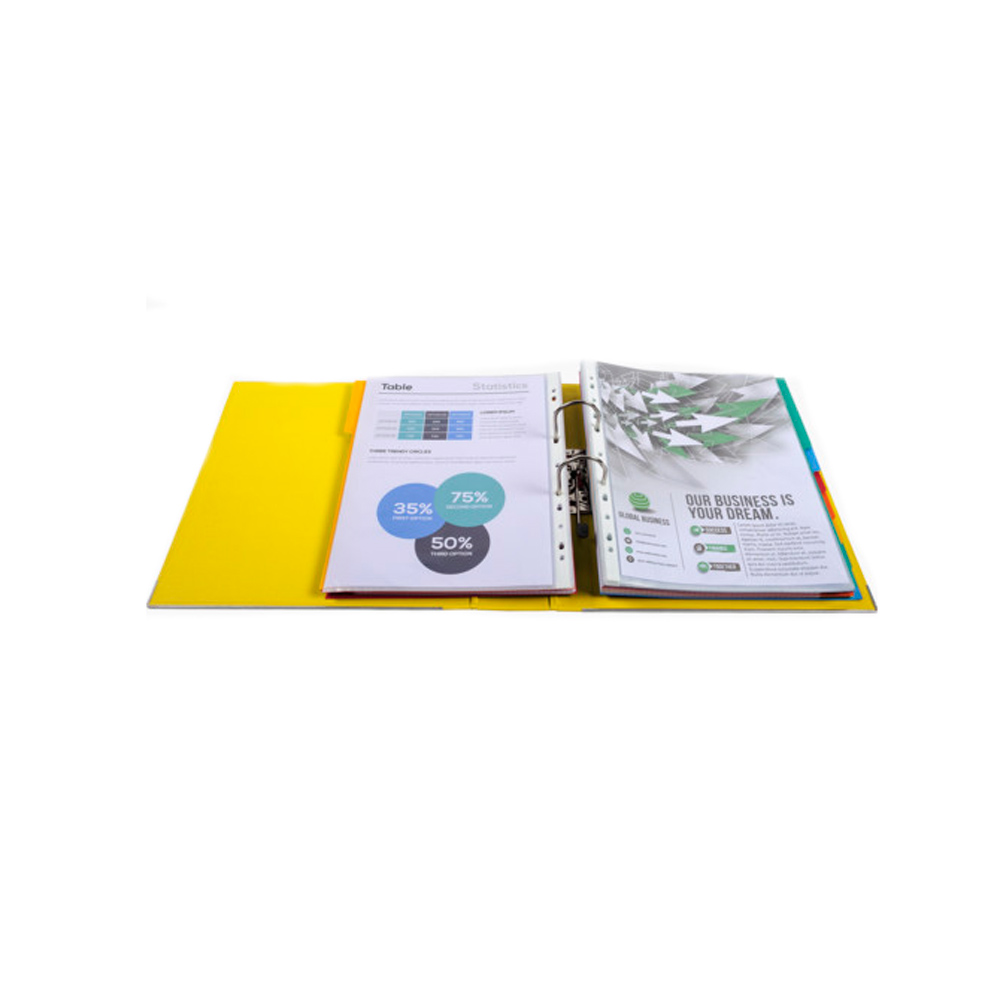 Папка-регистратор "Exacompta", A4, 80 мм, ПВХ, желтый