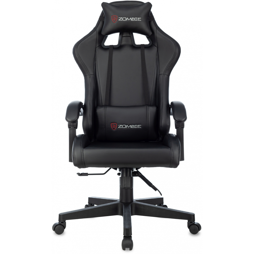 Кресло игровое Zombie GAME TETRA, экокожа, пластик, черный, карбон