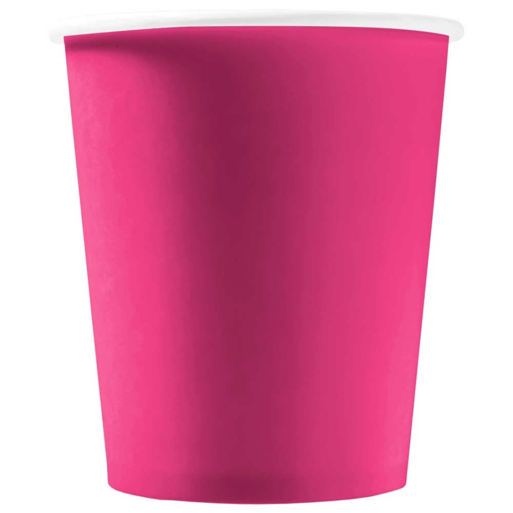 Стакан картонный 250 мл, розовый