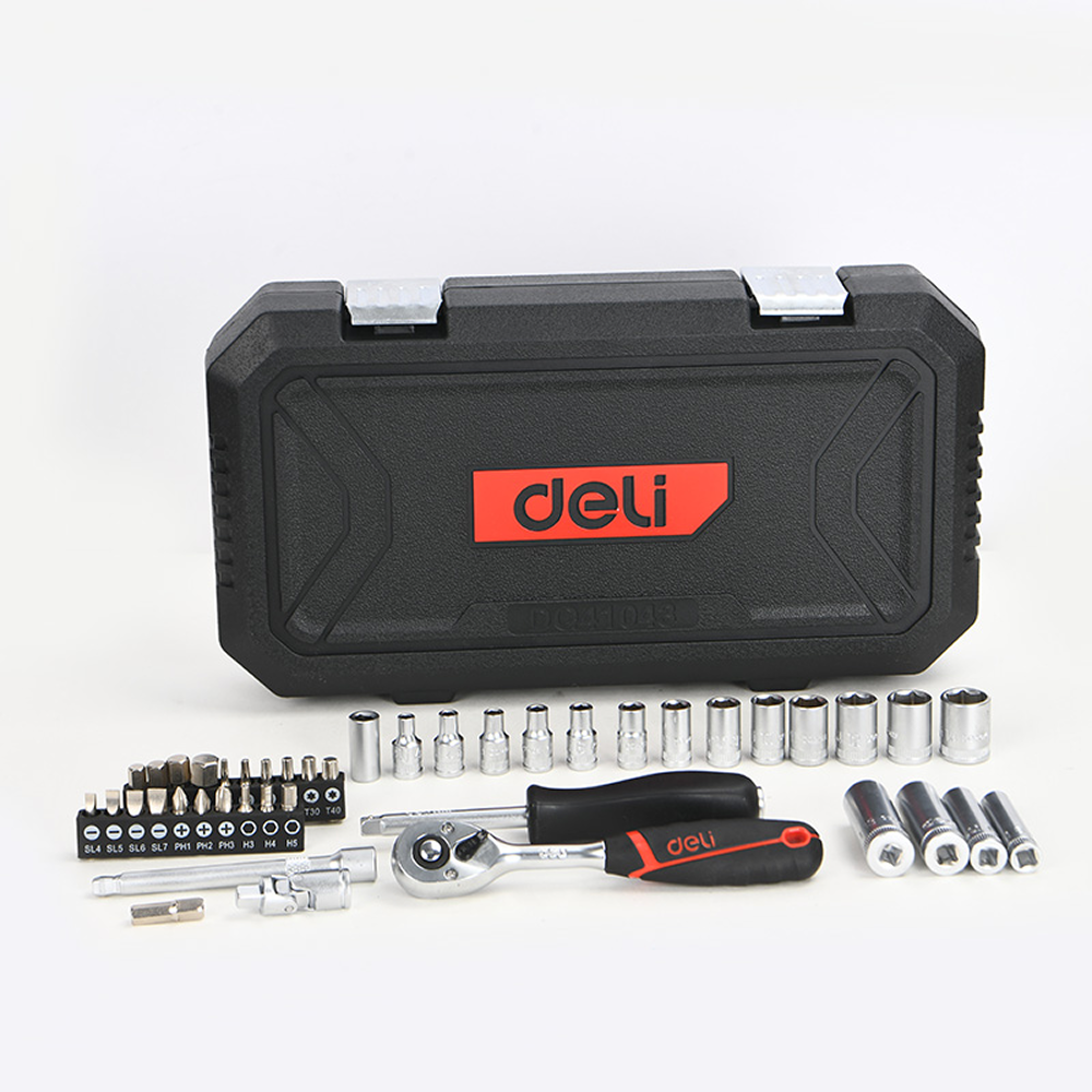 Набор инструмента 1/4" Deli RS EDQ41043, 43 шт