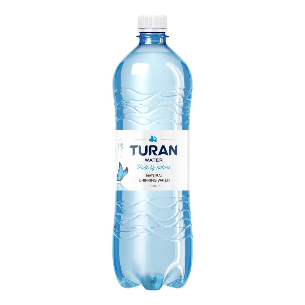 Вода минеральная питьевая "Тuran. Лёгкая", негазированная, 1 л, пластиковая бутылка