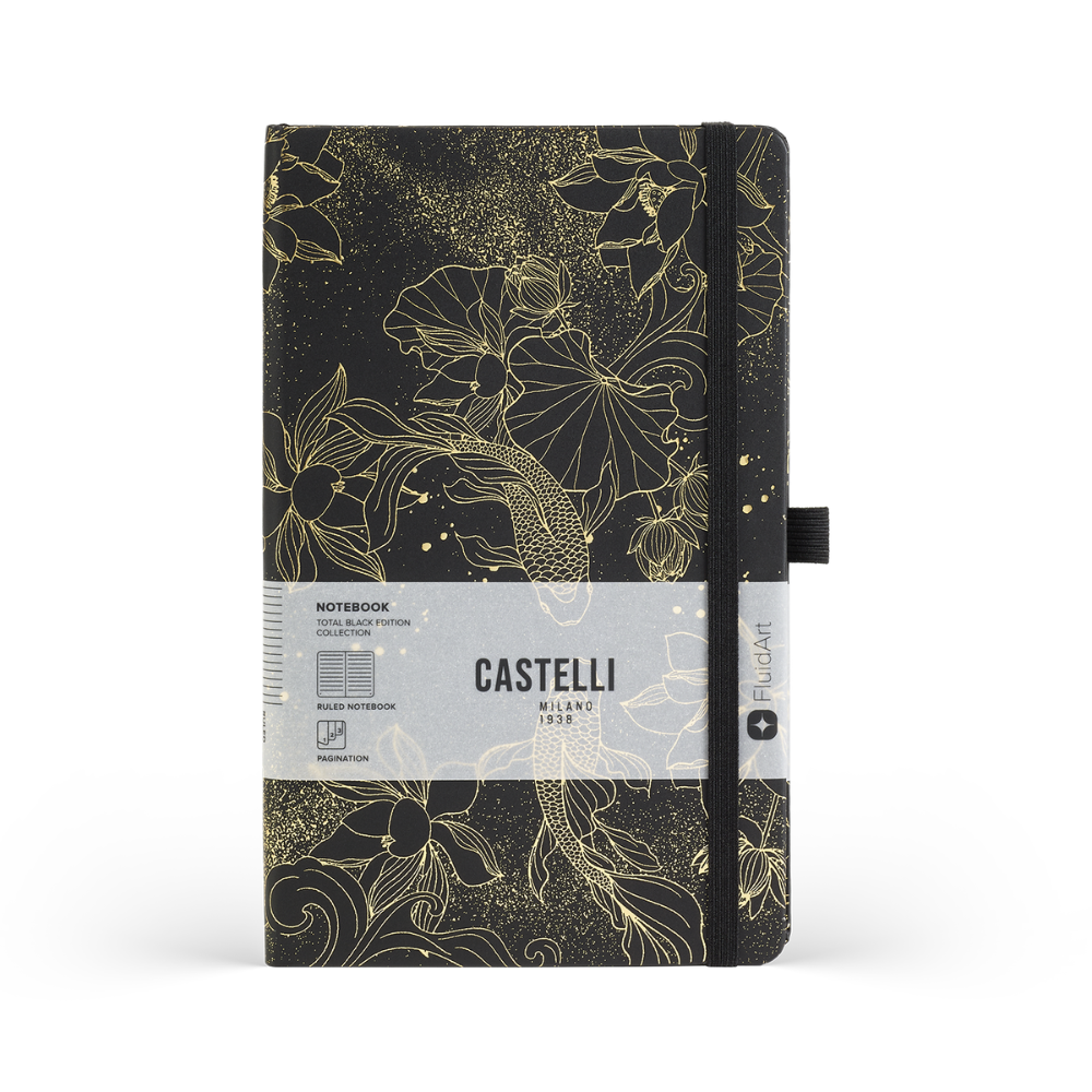 Блокнот "Total Black goldfish gold"