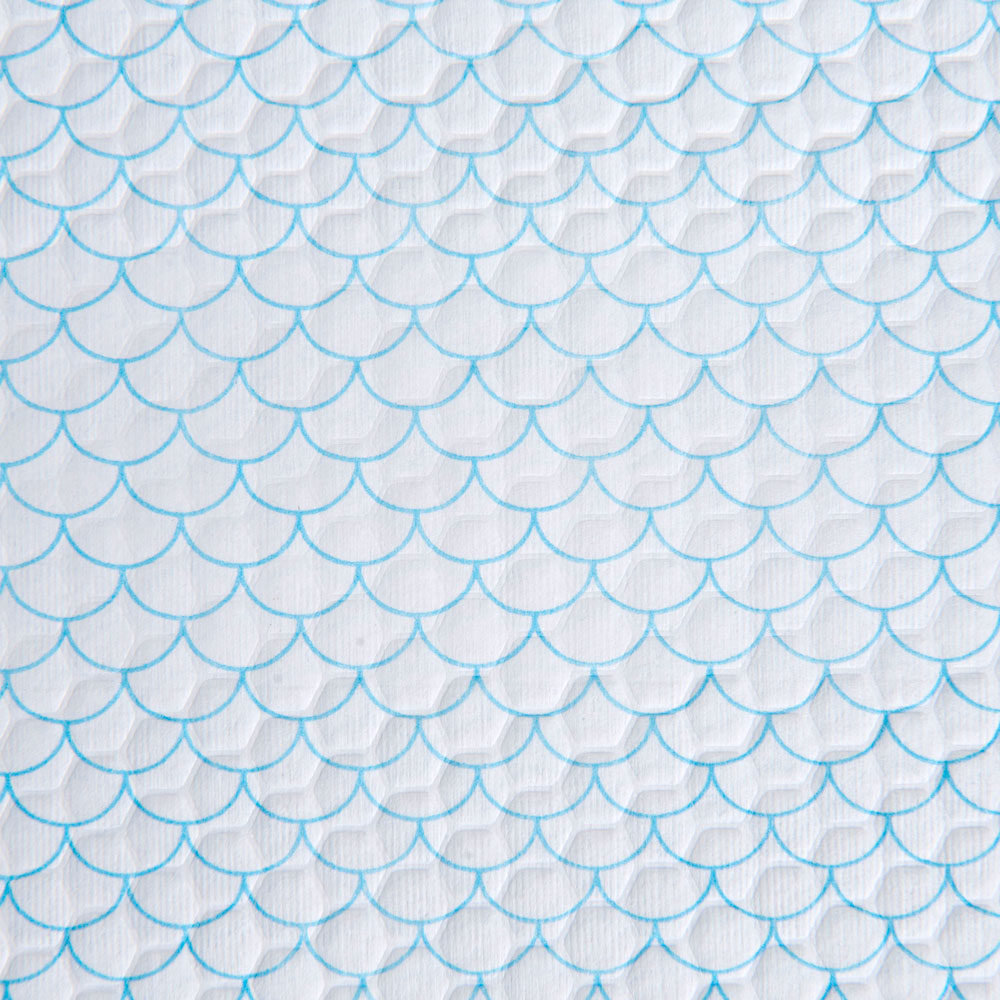 Салфетка из целлюлозы "Celina clean fish print", 33x42см, 25шт/упак, голубой - 2
