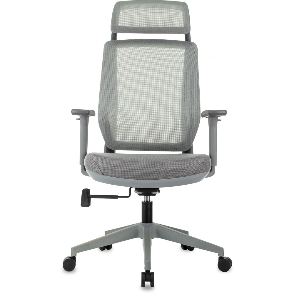 Кресло для руководителя Бюрократ MC-G411N-H сетка, ткань, серый, крестов. пластик, с подголов.