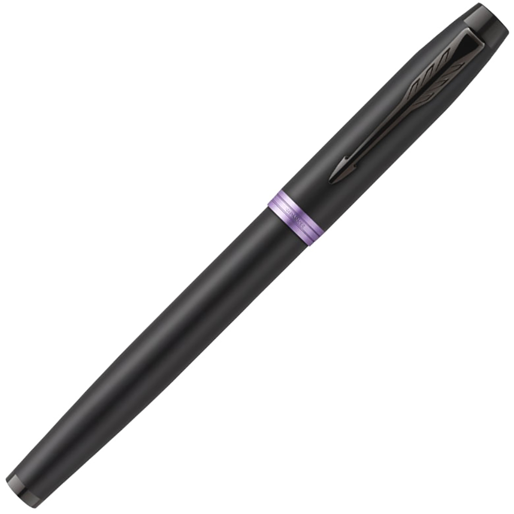 Ручка перьевая Parker "IM Vibrant Rings F315", M, черный, фиолетовый, патрон синий - 4