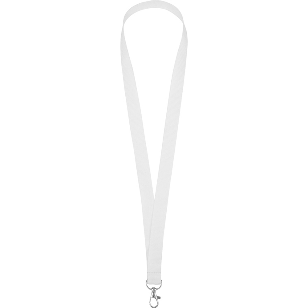 Тесьма с карабином для бейджа "8391", 900x20 мм, белый