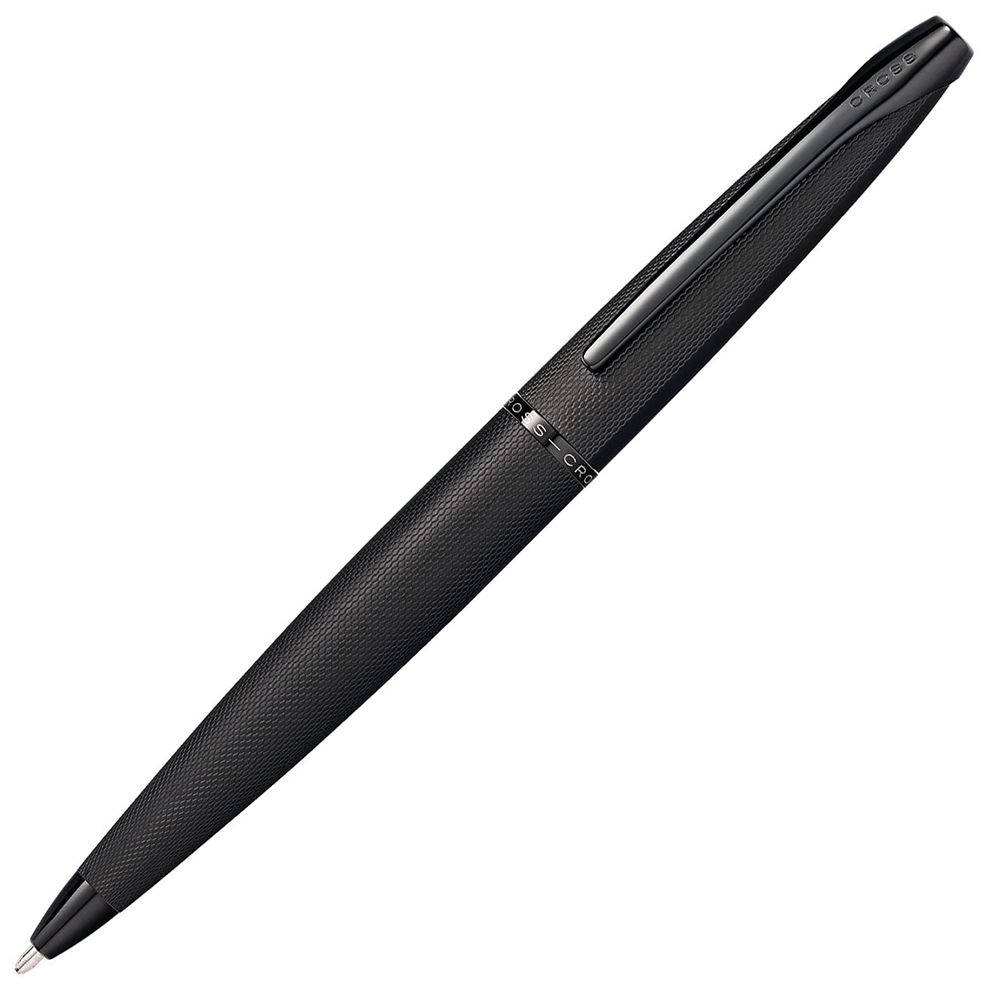 Ручка шариковая автоматическая "Cross ATX Brushed Black", 0.7 мм, черный, стержень черный