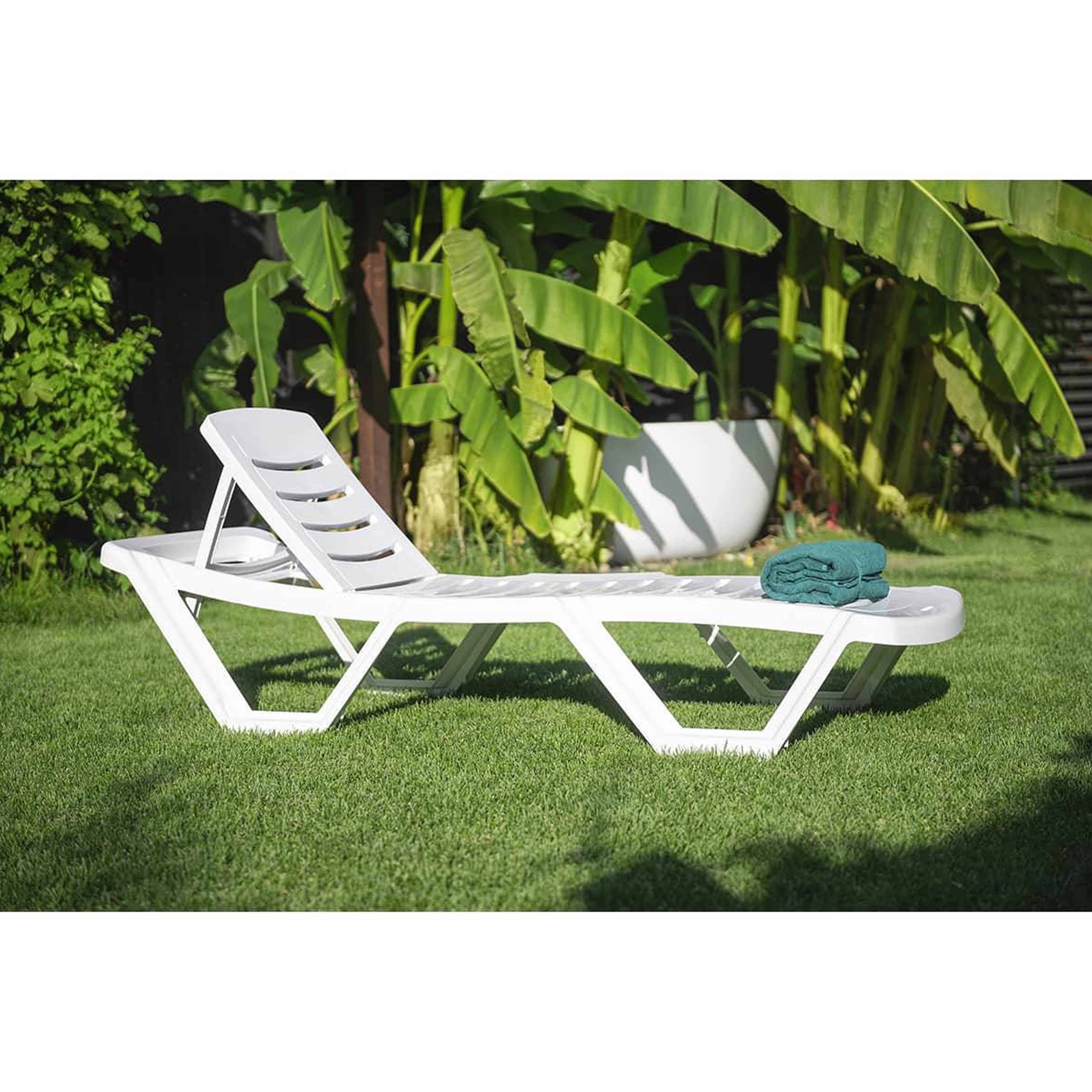 Шезлонг Элластик, пластик, белый - 8